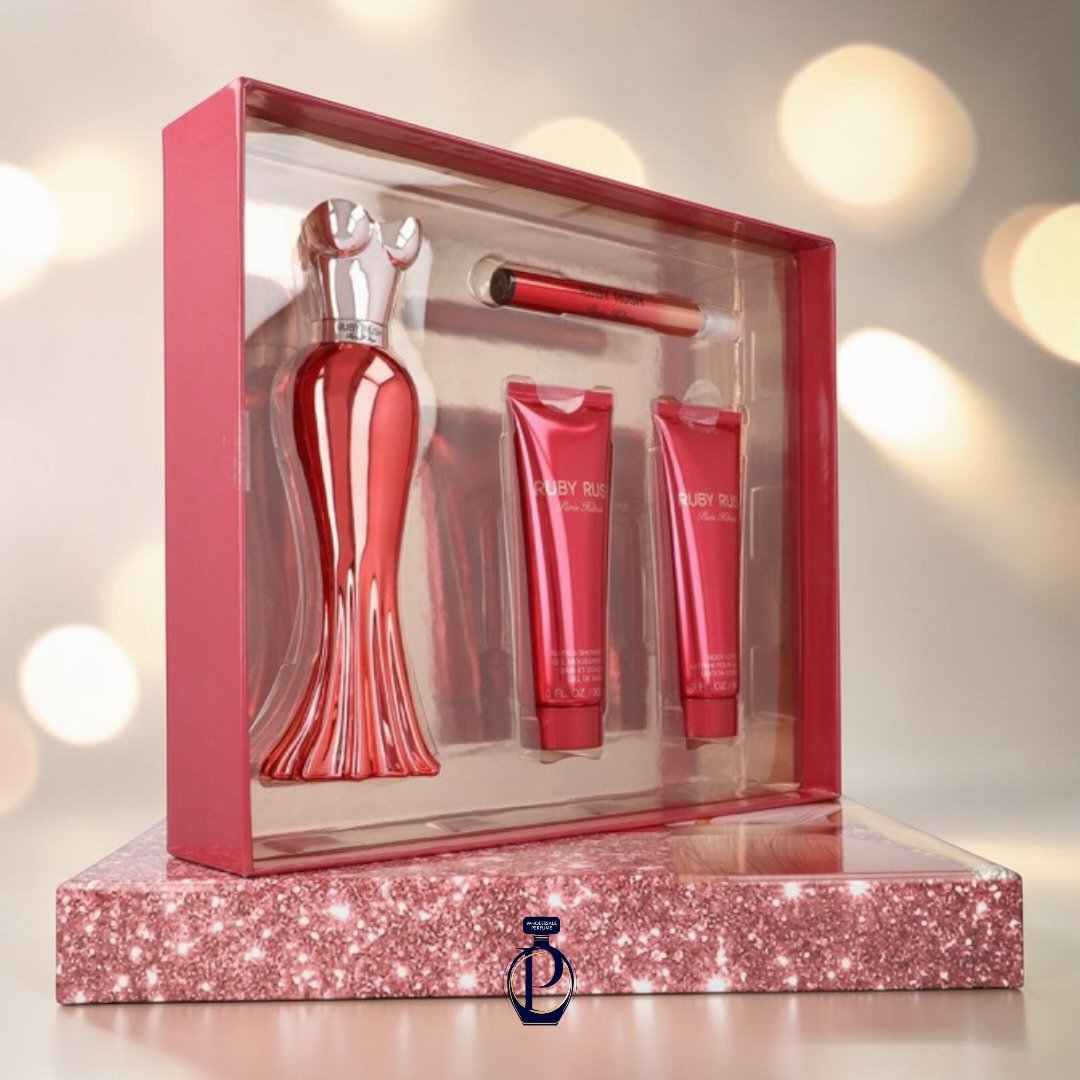 Paris Hilton Ruby Rush Eau de Parfum 100ml EDP Set 4 Piezas (Dama)