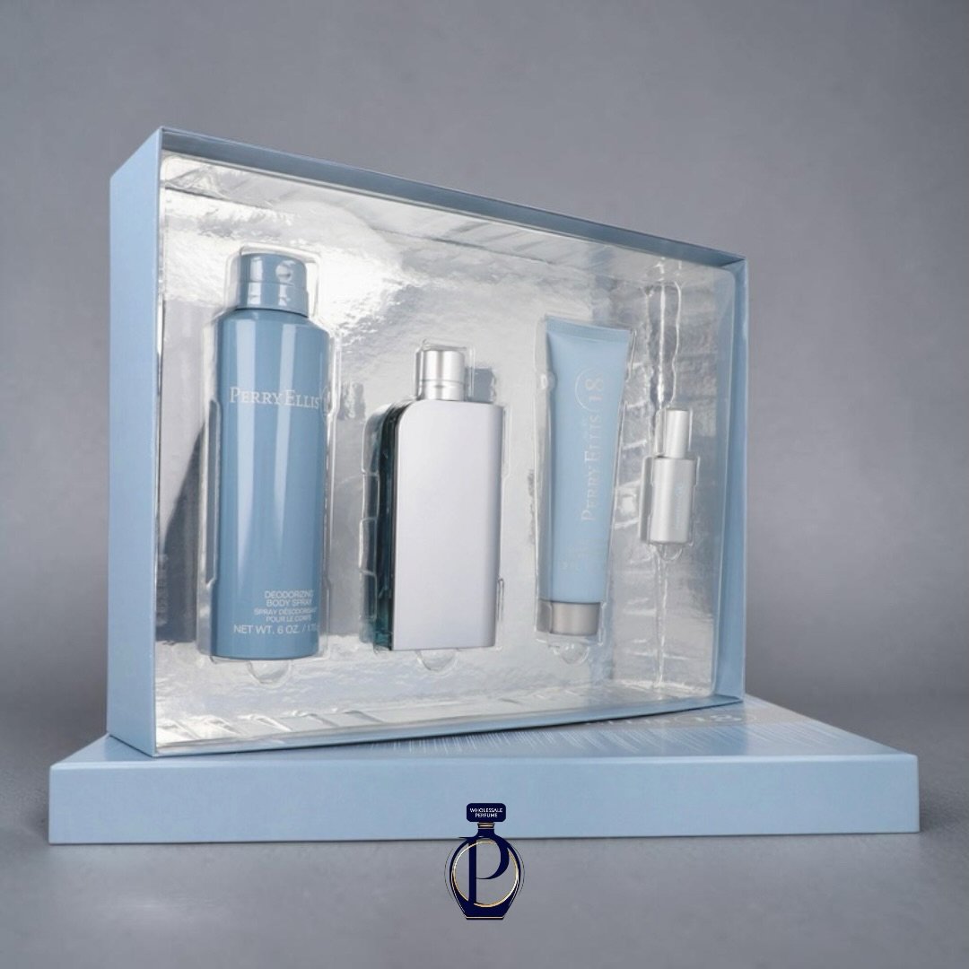 Perry Ellis 18 Eau de Toilette 100ml EDT Set 4 Piezas (Caballero)