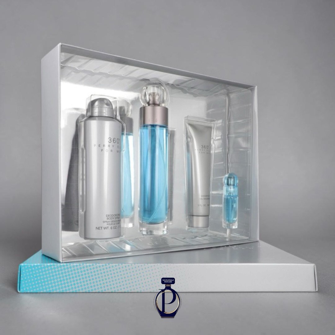 Perry Ellis 360° Eau de Toilette 100ml EDT Set 4 Piezas (Caballero)